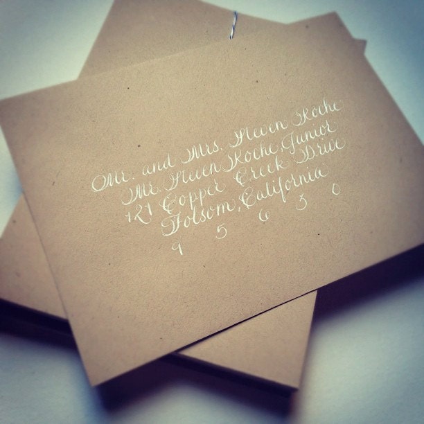 Wedding Calligraphy Envelope Addressing-Citadel Font