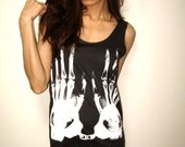 X-Ray Handcuffs Photo Fashion Punk Rock Tank Top M