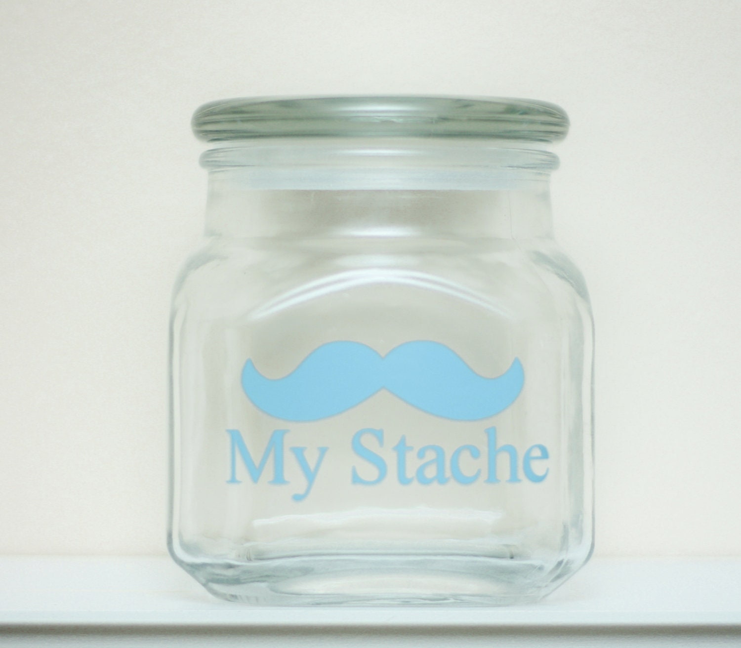 My Stache - Mustache Money Jar - LIGHT BLUE