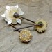Spring Bridal Decorative 20 30's Shell Vintage Bobby Pins (Set of 3)