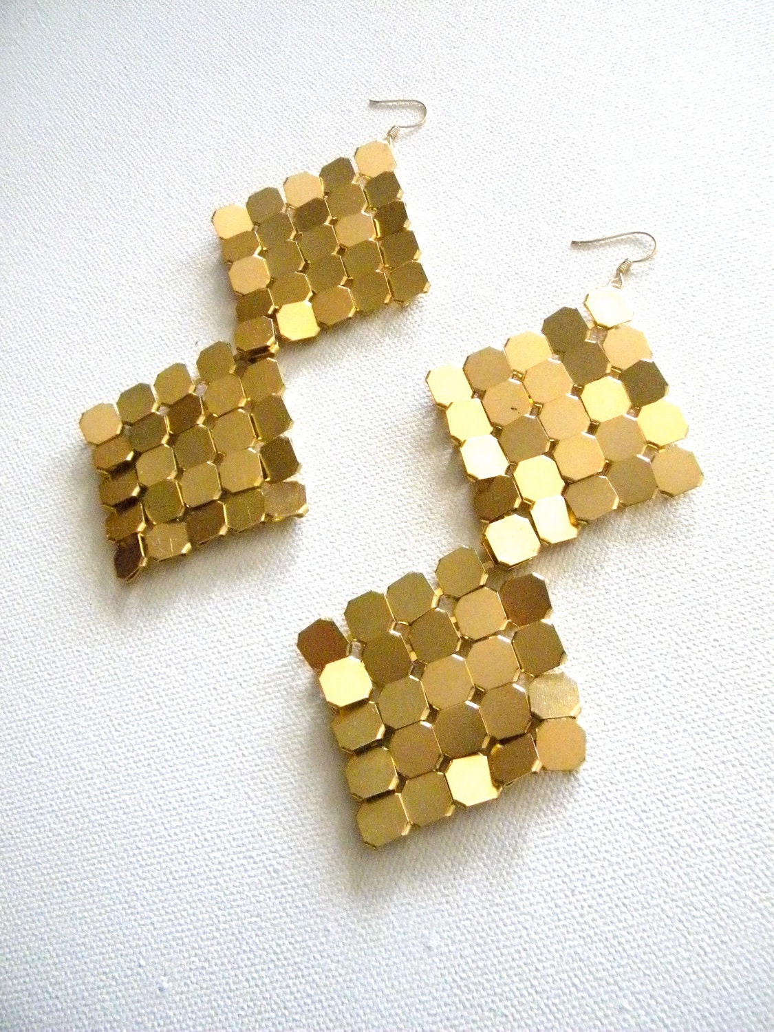 CHUNKY GOLD LUXE Metal Mesh Earrings