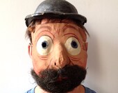 Antique Paper Maché Hobo Mask