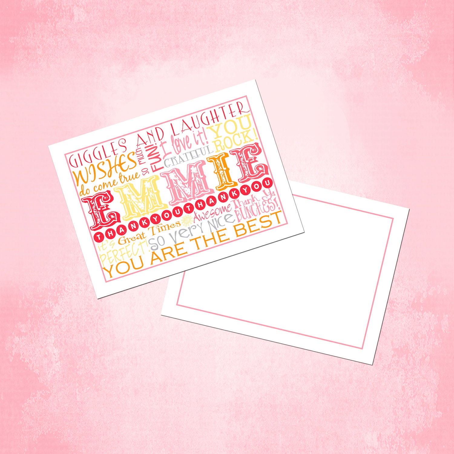 Subway Art Thank You Cards - You are My Sunshine