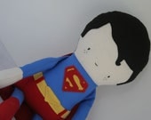 Stuffed Doll, Rag Doll, Superman Doll, Superhero, Doll, Super Hero Doll, Action Figure Doll, Handmade Doll, Fabric Doll, Soft Toy, Boy Doll