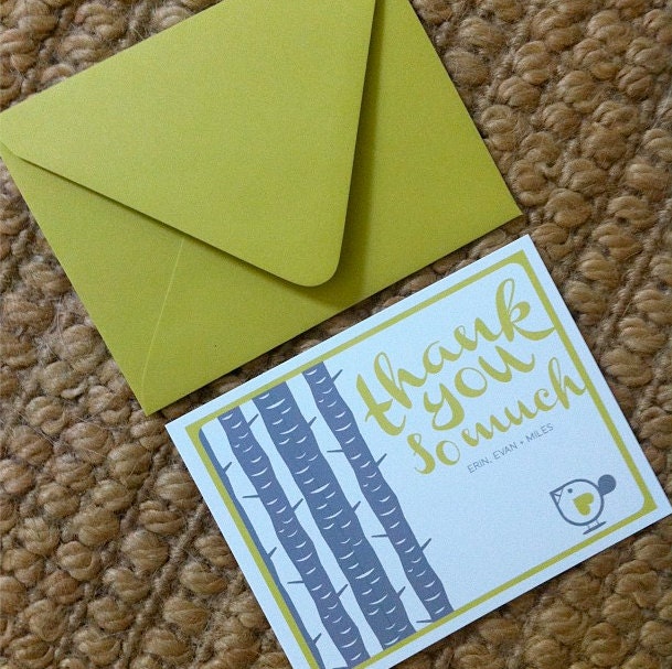 Birch Tree Thank You Card Set
