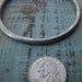 Chunky Silver bangle- Organic, distressed, wabi sabi, solid sterling silver bracelet, medium size