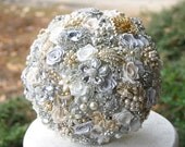 Wedding Brooch Bouquet. Deposit on gold silver and platinum Broach Bouquet. Made to order Heirloom Bridal Bouquet