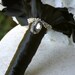 Black and white wedding brooch bouquet
