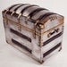 Large Vintage Trunk / 23K Gold and Silver Leaf / Steamer / Treasure Chest