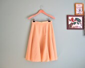 1960s skirt/ vintage full circle skirt/ 1950s yellow knee length skirt S