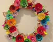 20" Paper Flower Wreath