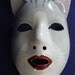 Vintage 1983 White Cat Mask By Designer -Pelzman Designs