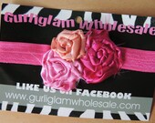 Flower headband, Vintage, Baby headband, Holiday headband