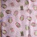 Owl Tree Nursery Owls Toss on Pink Cotton Flannel Fabric by the yard