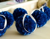 Kissing Ball Book Page Rosette 6-Inch Pomander - CHOICE OF COLOR - Custom Wedding Flower Girl or Bridesmaid Bouquets