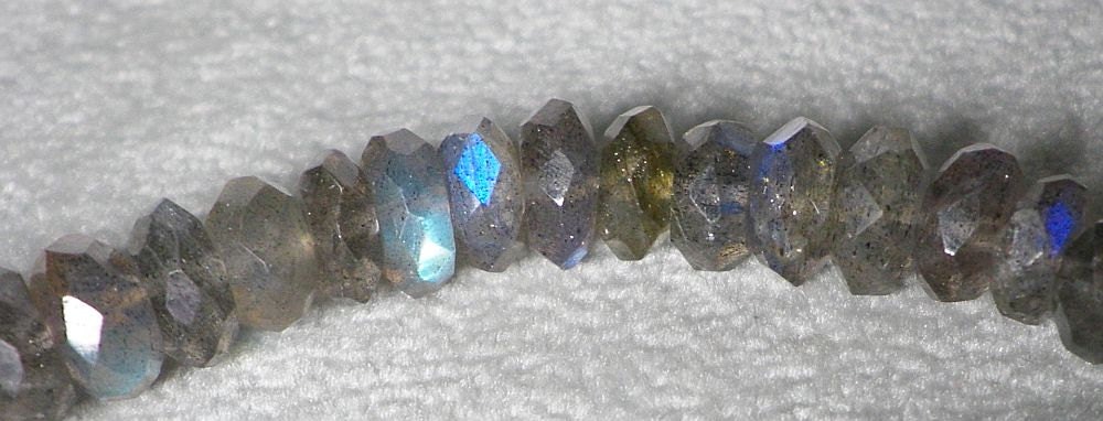 Labradorite Faceted Rondelle Beads 7mm - 8mm