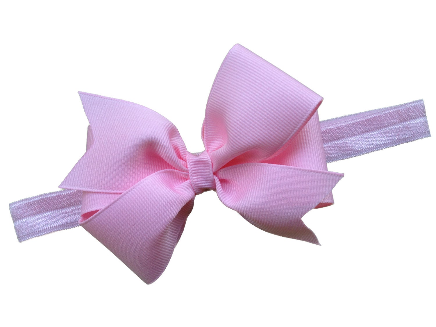 You choose color - headband with matching 4 inch bow - baby headband, newborn headband
