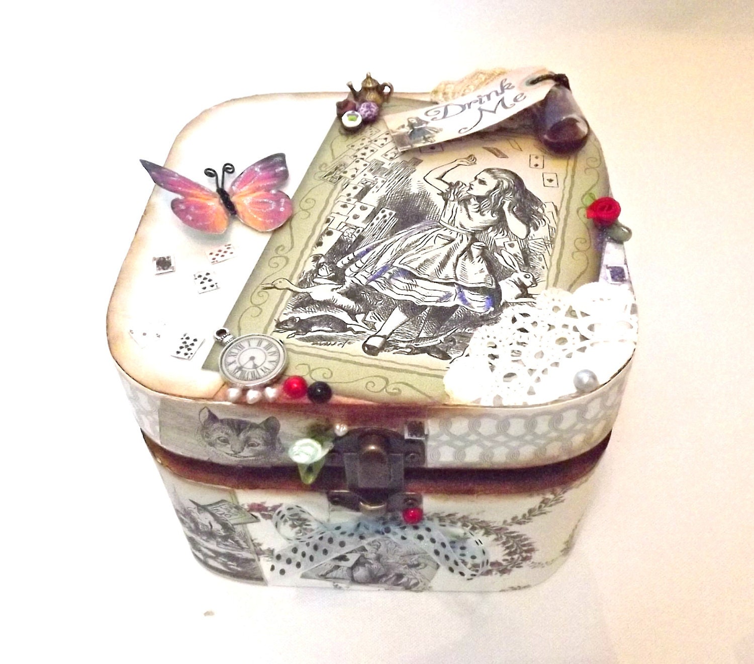 Personalized Alice in Wonderland Trinket Box Jewellery Box