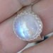 Rainbow Moonstone ring - Sterling Silver stone Ring - Size 8.5 - Natural stone ring