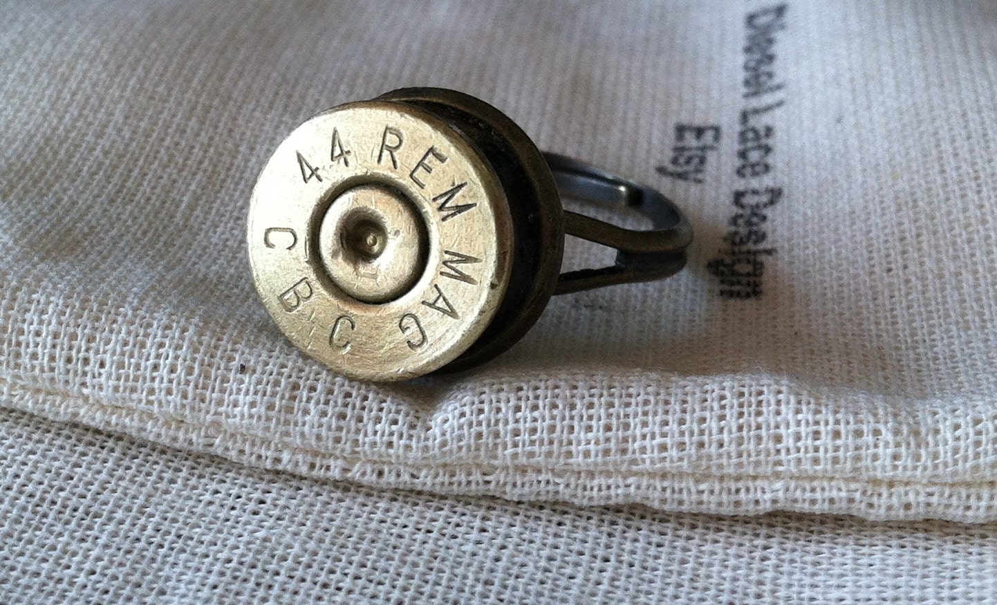 Bullet ring 44 Mag Desert Eagle Adjustable upcycled recycled handmade bullet jewelry mens ring or womens ring