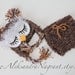 OWL BABY SET - Hat and Diaper Cover - photo prop - acrylic/ boucle - Made To Order