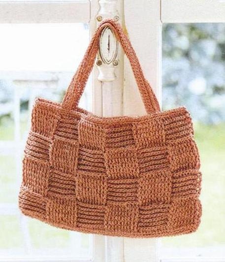 PDF pattern--crocheted bag B161 Raffia bag handbag casual bag everyday bag tote, laptop bag