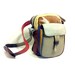 RESERVED FOR NADYA 80s Colorblock Leather Crossbody Satchel - Multi Colored Leather Saddle Bag