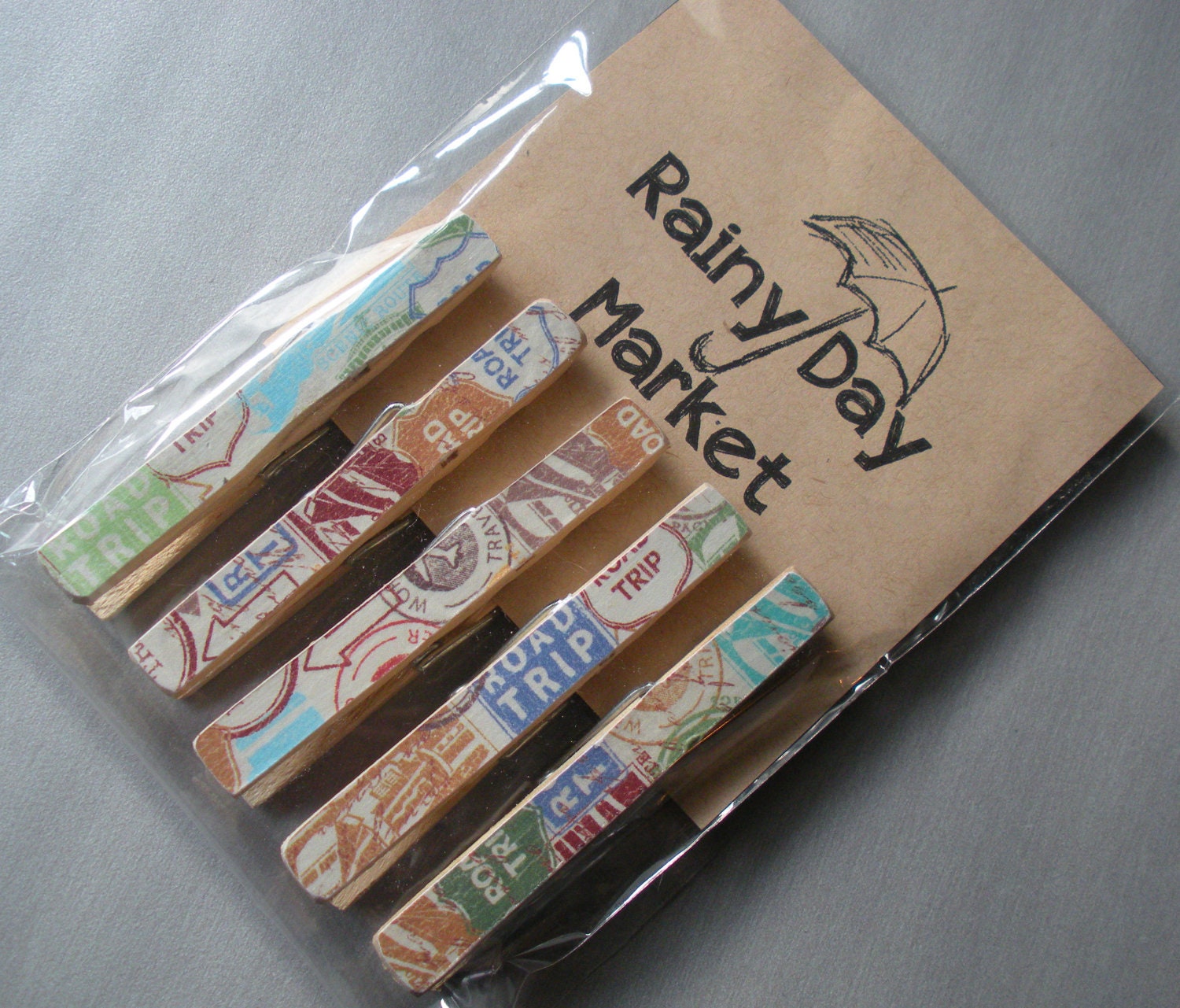 Road Trip - Clothespins or Magnets