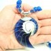 SALE Nautilus Shell Necklace, Blue Necklace, Agate, Beach, Nautical, Ocean Necklace