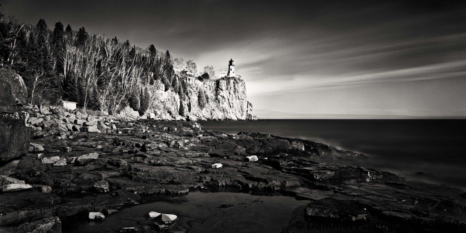 Split Rock Lighthouse on Lake Superior, a 16x8" Minnesota Fine Art Film Photography Print