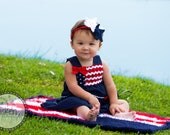 Olympics Team USA American Flag Photography Prop, Crochet Holiday Blanket