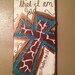 Be Still & Know That I Am God Turquoise Giraffe Print Cross Textured Canvas