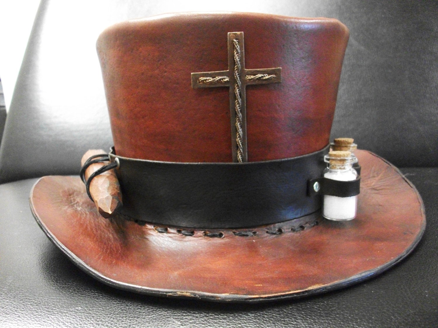 Victorian style Vampire Hunters Top Hat by Vachonleatherworks