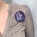 Felt brooch, purple forest, wearable art, needle felted wool badge