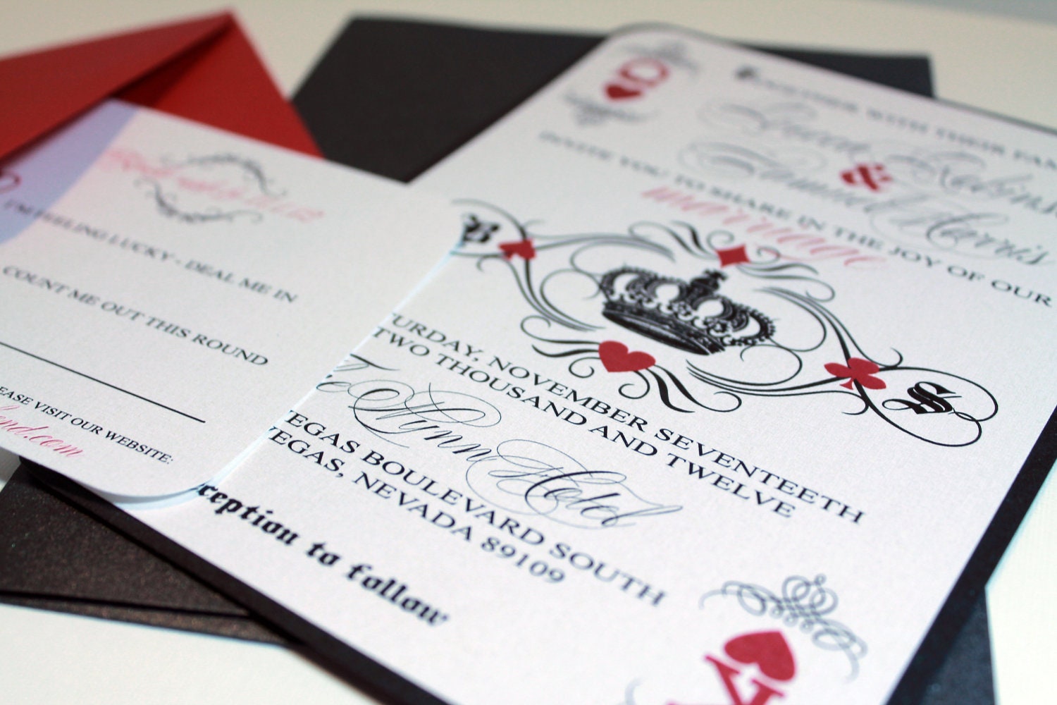 Custom Vegas Wedding Invitations Playing Card Casino Destination Wedding DEPOSIT LISTING Il_570xn
