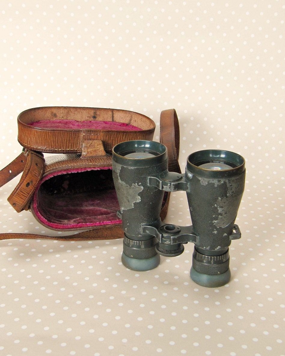Antique WWI German Binoculars Fernglas 08 Emil by CuriousCris
