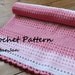 Instant Download PDF Crochet Pattern: Phoebe's Pink and White Cross Over Baby Blanket, US instructions with HanJan crochet tutorial
