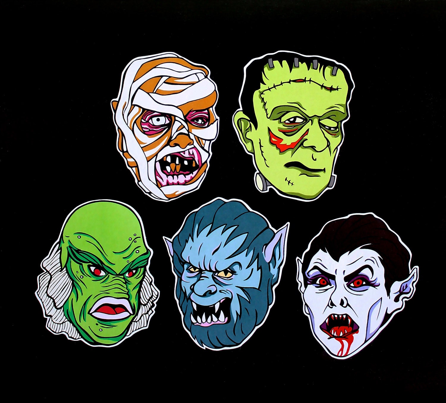 MONSTER SQUAD - Pack of 5 Stickers
