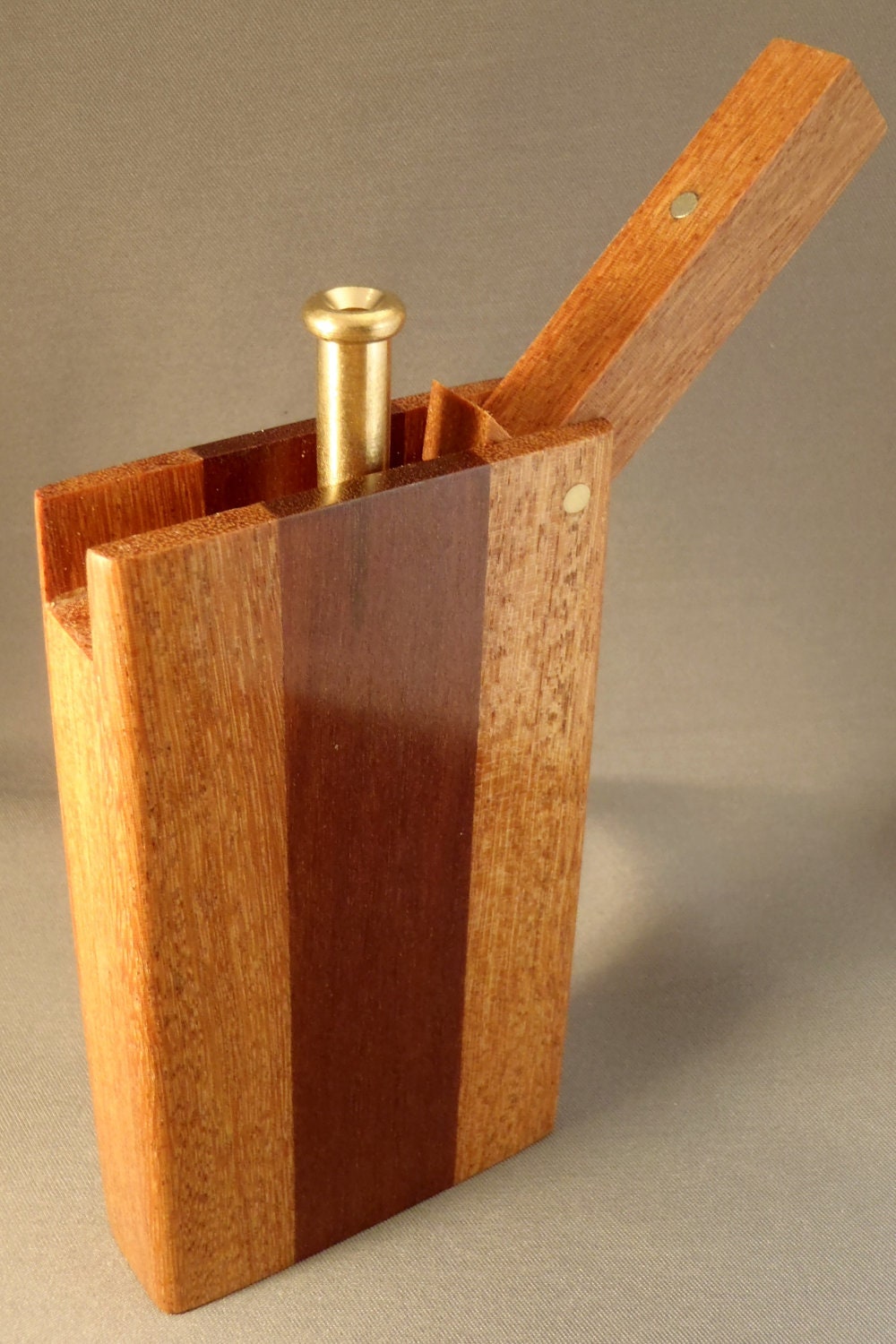 Wood dugout single hit smoking pipe with bat. DG18 by Ratpipe