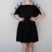 MAE.VALENTE Vintage Black Dress with Cut Out Detailing at Shoulders