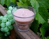 Country Spice, Handmade Soy/Parafin Candle in Glass Flower Pot Holder
