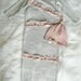Take Home Outfit for Baby Girl. (size newborn gown and hat) Pink/gray/cream. --READY TO SHIP-- (lippybrand)