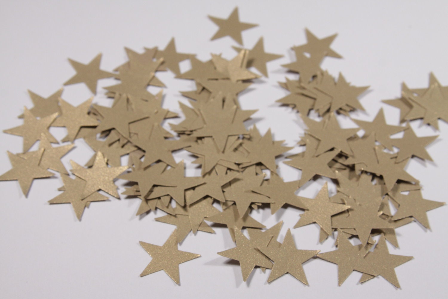 100 Gold Shimmer Metallic Star Diecuts/Table Confetti/Wedding/Party Decor