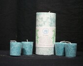 Palm Pillar Candles, Bamboo Musk Scented for Snake Sign of Chinese Zodiac