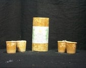 Palm Pillar and 2 Votive Candles, Rose Scented for Dragon Sign of Chinese Zodiac