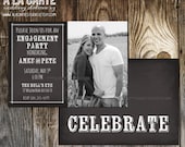 Engagement Announcement - Chalkboard Card
