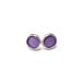 Violet enamel studs, silver plated