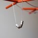 Sterling silver geometric necklace -  7 cubes on belcher chain