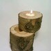 Proposal Ring Box, Ring Bearer Box, Jewelry Box, Rustic Log Tealight Candle Holder