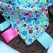 Polka Dots with Chocolate Brown Minky Taggie Security Blanket